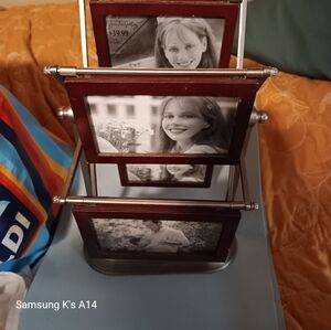 Revolving Mahogany Photo Frame
